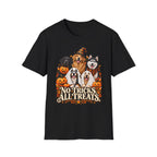 No Tricks All Treats Dogs Halloween T-Shirt | Cute Dog Pumpkin Costume Tee