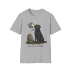 Black Labrador in Graveyard T-Shirt | Moon, Bats, Halloween Dog
