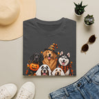 No Tricks All Treats Dogs Halloween T-Shirt | Cute Dog Pumpkin Costume Tee