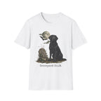 Black Labrador in Graveyard T-Shirt | Moon, Bats, Halloween Dog