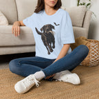 Fetch the Bones Black Labrador T-Shirt | Halloween Dog Ghost Design