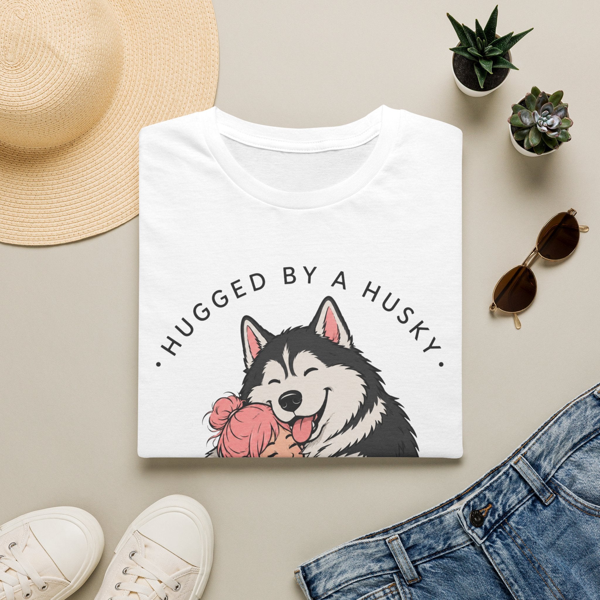 Hugged by a Husky T-Shirt