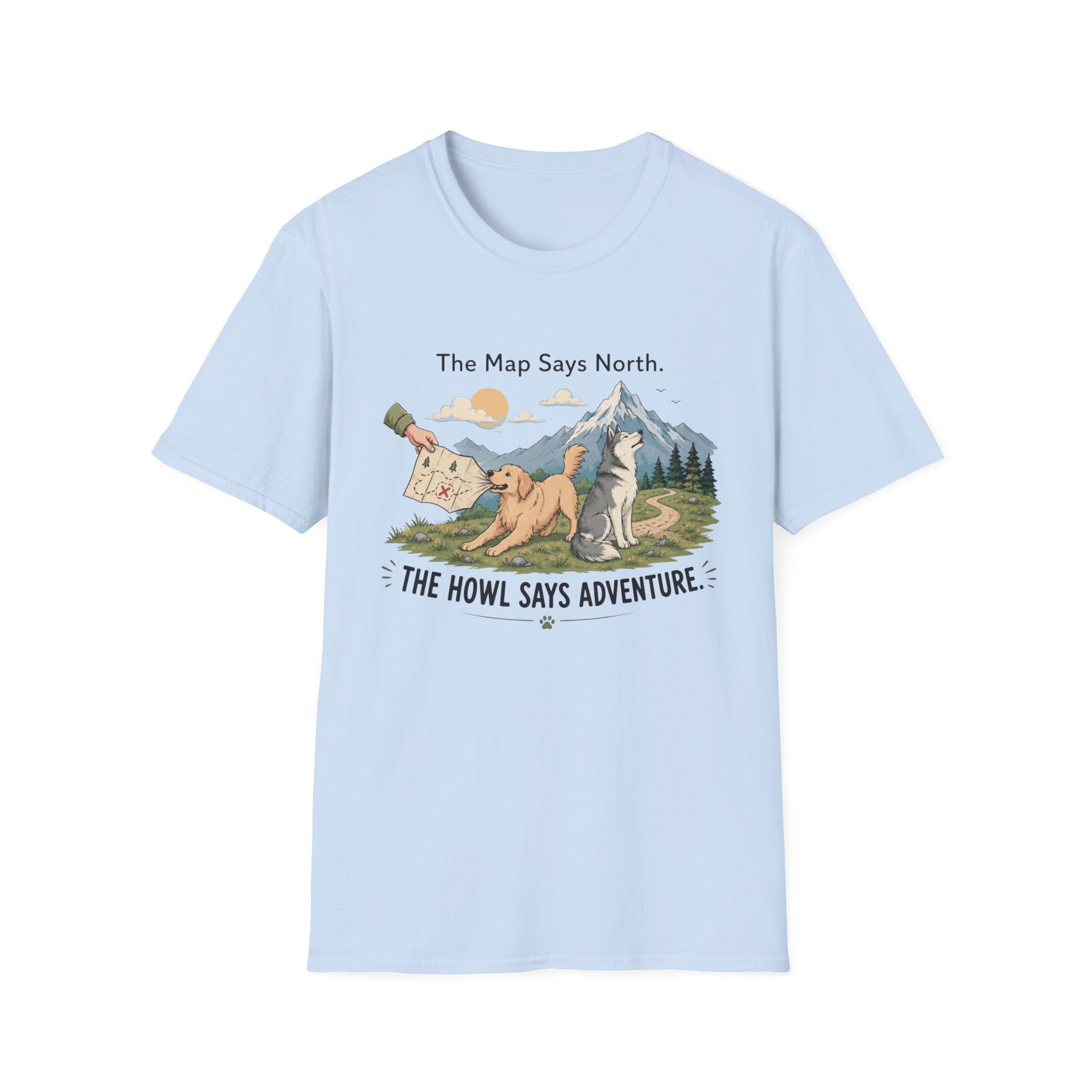 The Map Say North The Howl Say Adventure T-Shirt