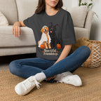 Boo-tiful Golden & Labrador Friendship T-Shirt | Halloween Dog Ghost Design