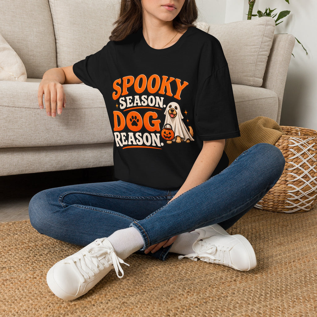 Spooky Season Dog T-Shirt | Halloween Ghost Pup Graphic Tee