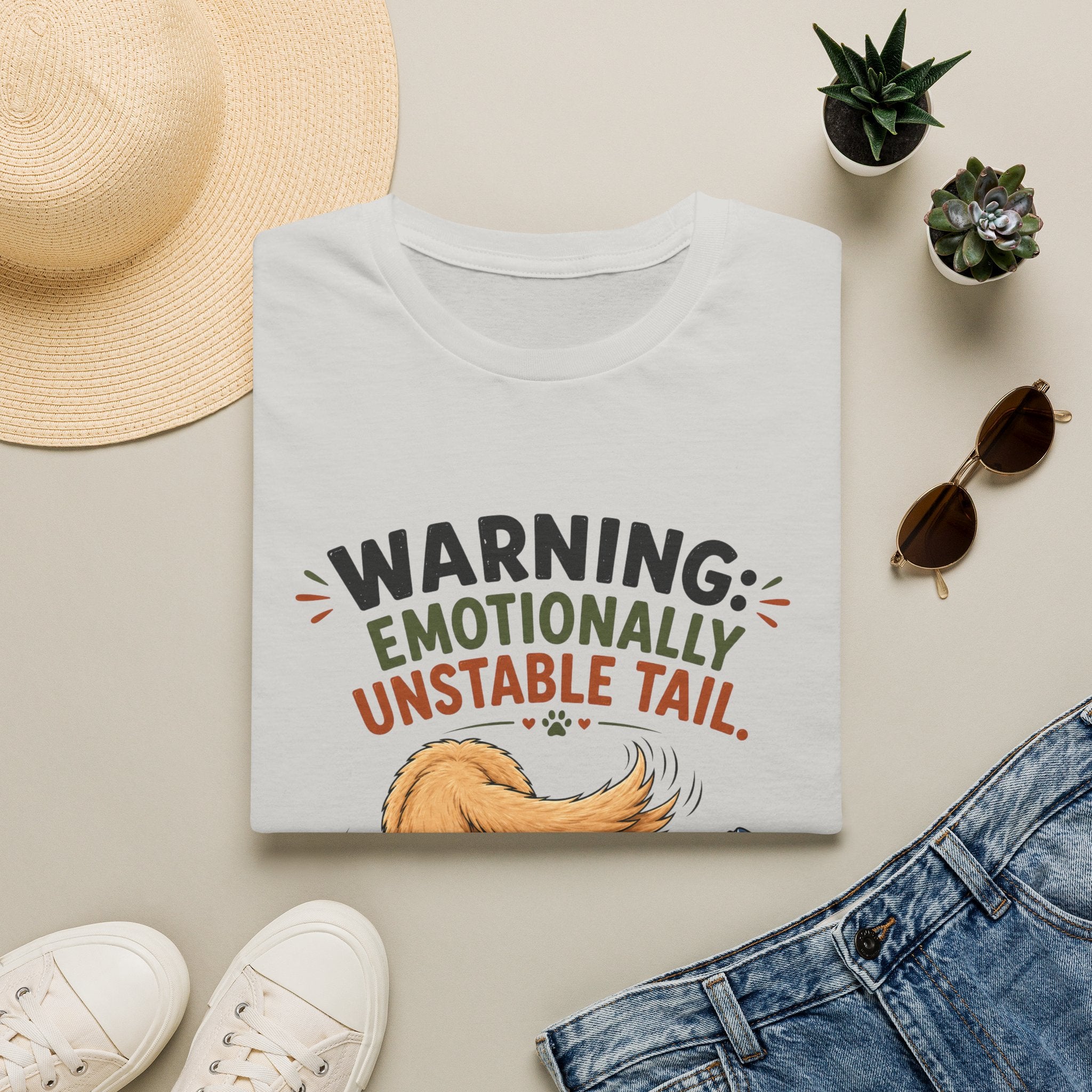 Warning Emotionally Unstable Tail T-Shirt