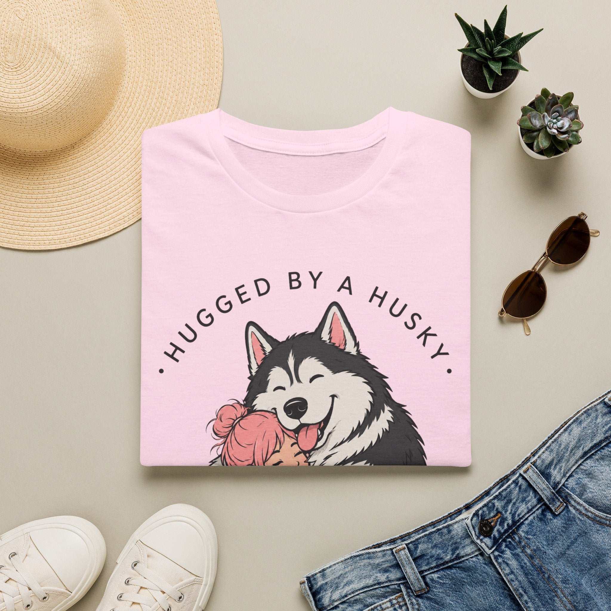 Hugged by a Husky T-Shirt