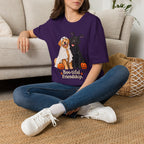 Boo-tiful Golden & Labrador Friendship T-Shirt | Halloween Dog Ghost Design