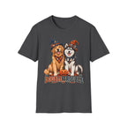 Double Trouble Golden & Husky Halloween T-Shirt | Halloween Dog Ghost Design
