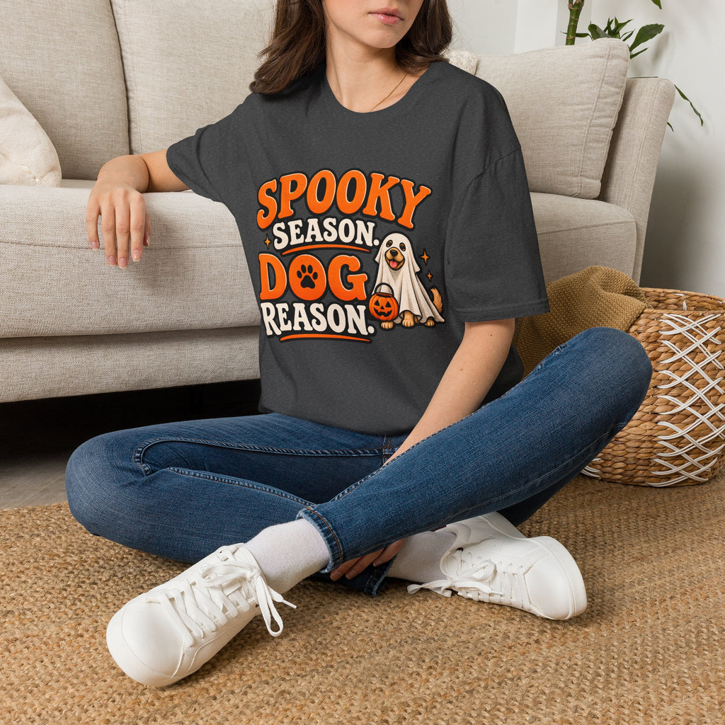 Spooky Season Dog T-Shirt | Halloween Ghost Pup Graphic Tee