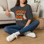 Spooky Season Dog T-Shirt | Halloween Ghost Pup Graphic Tee