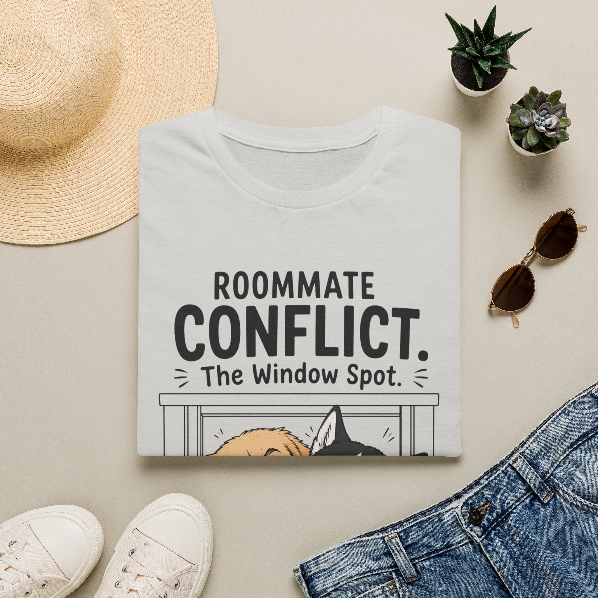 Roommate Conflict The Window Spot T-Shirt