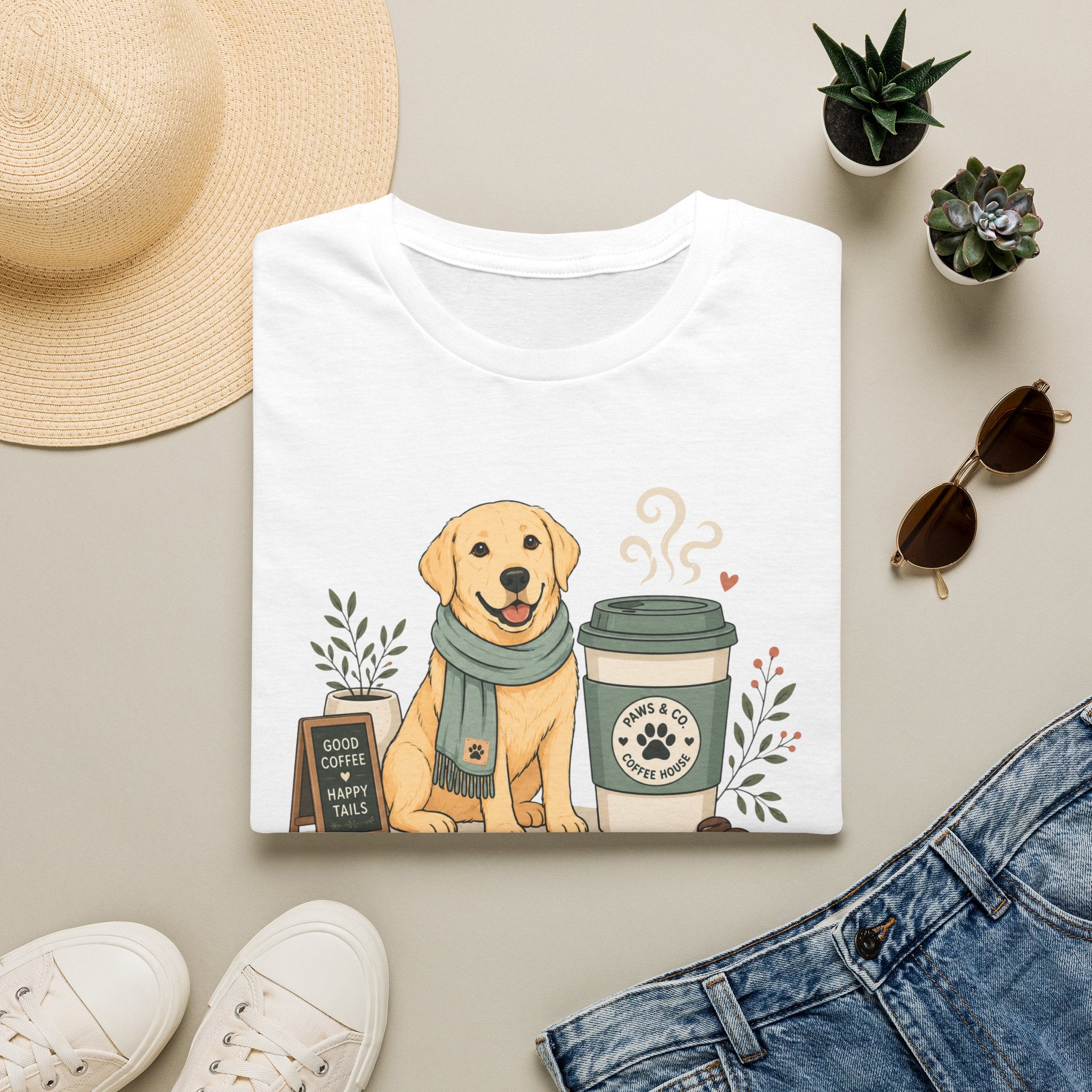 Morning Routine Coffee then Fetch T-Shirt