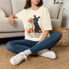 Boo-tiful Golden & Labrador Friendship T-Shirt | Halloween Dog Ghost Design
