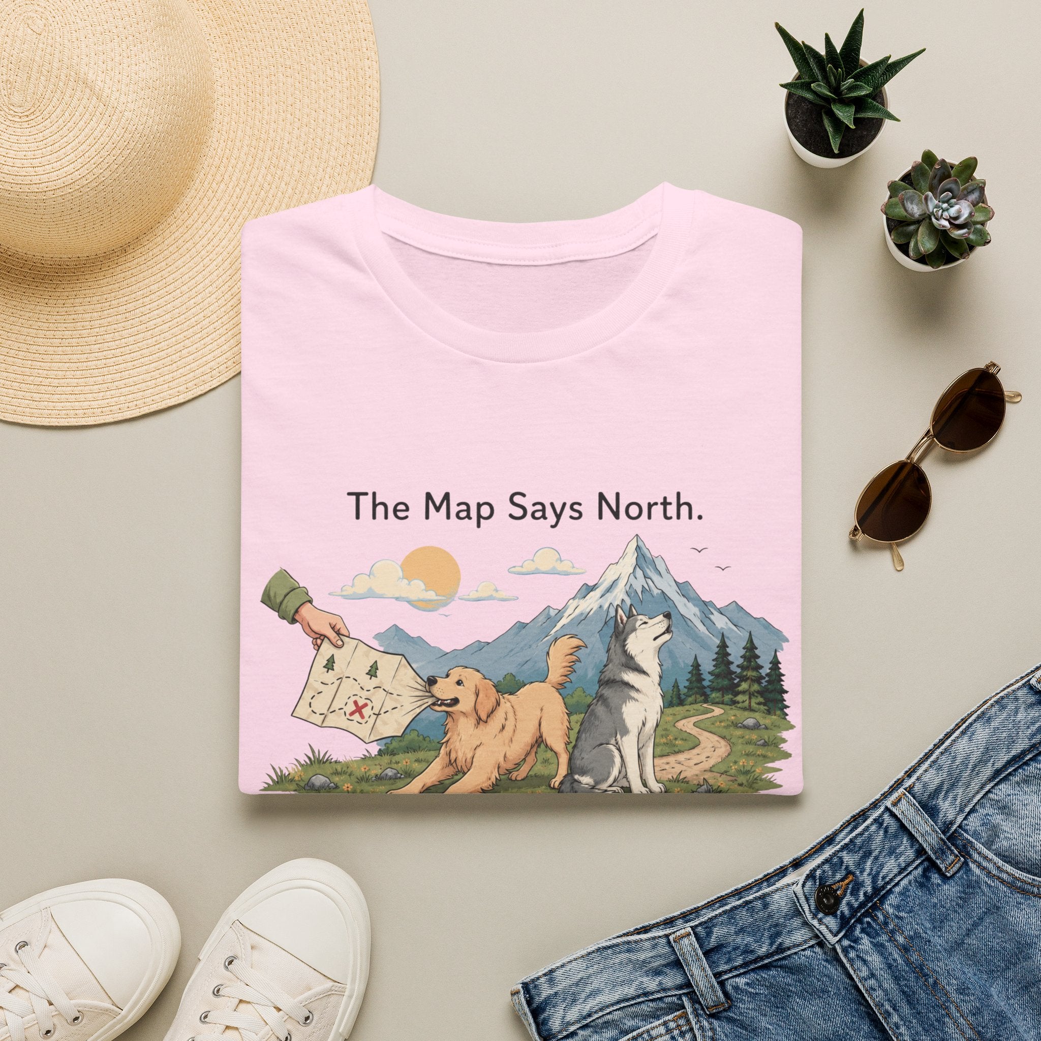The Map Say North The Howl Say Adventure T-Shirt