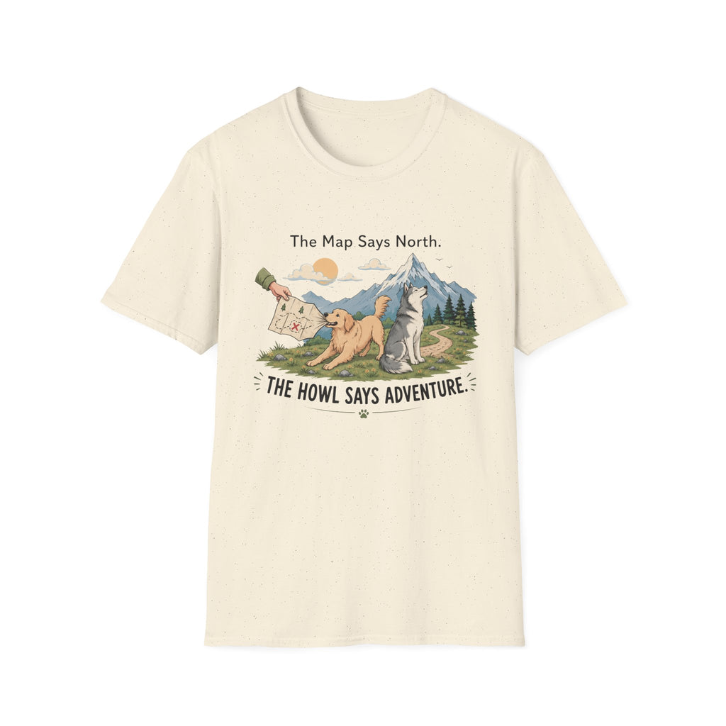The Map Say North The Howl Say Adventure T-Shirt