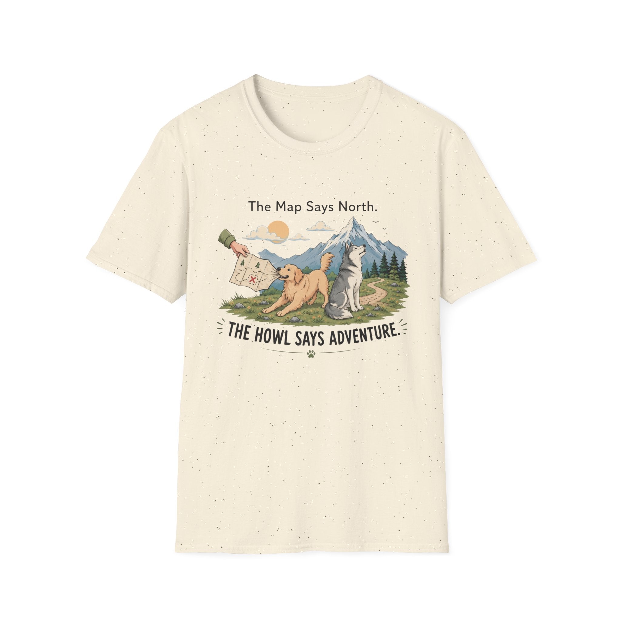 The Map Say North The Howl Say Adventure T-Shirt