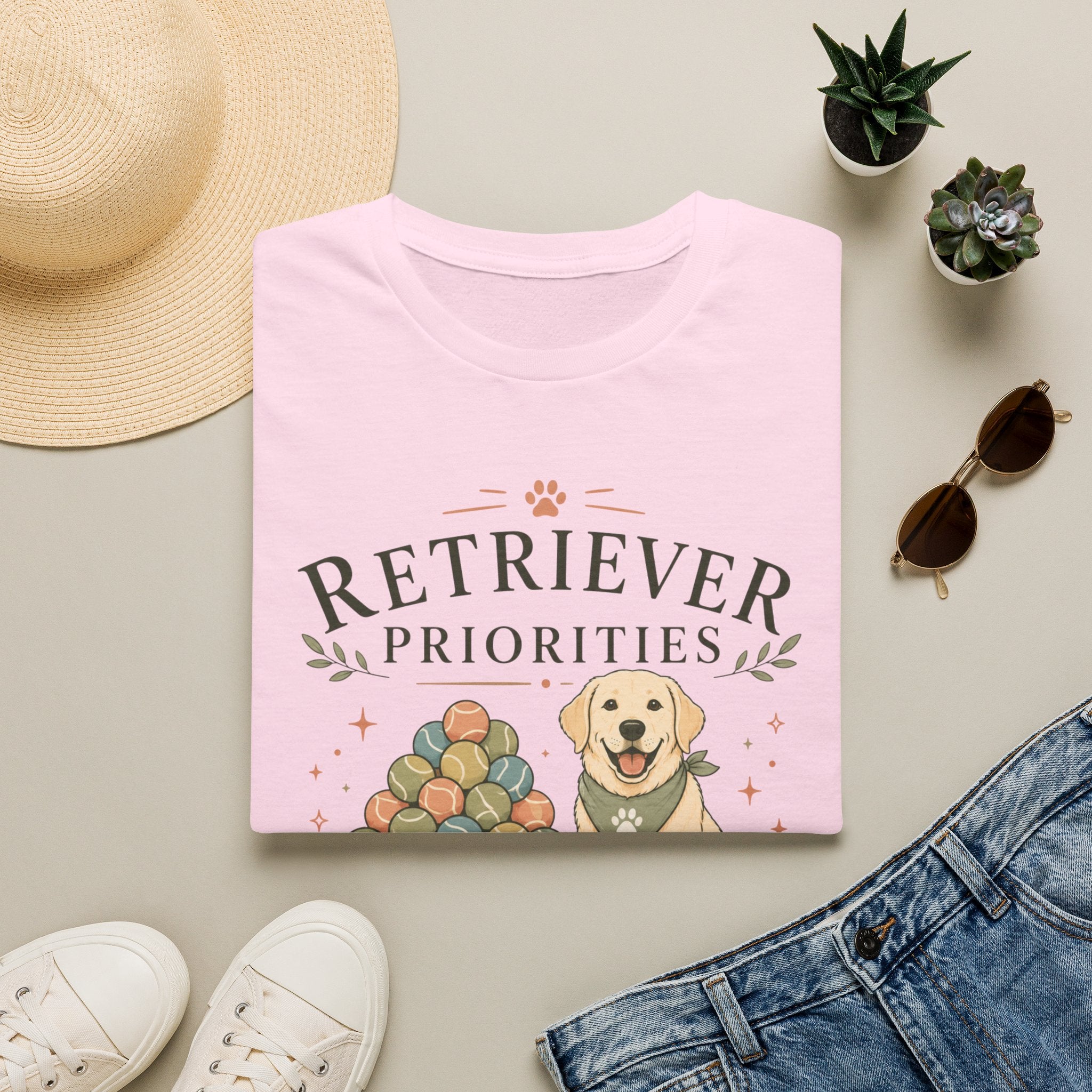 Retriever Priorities Ball is Life T-Shirt