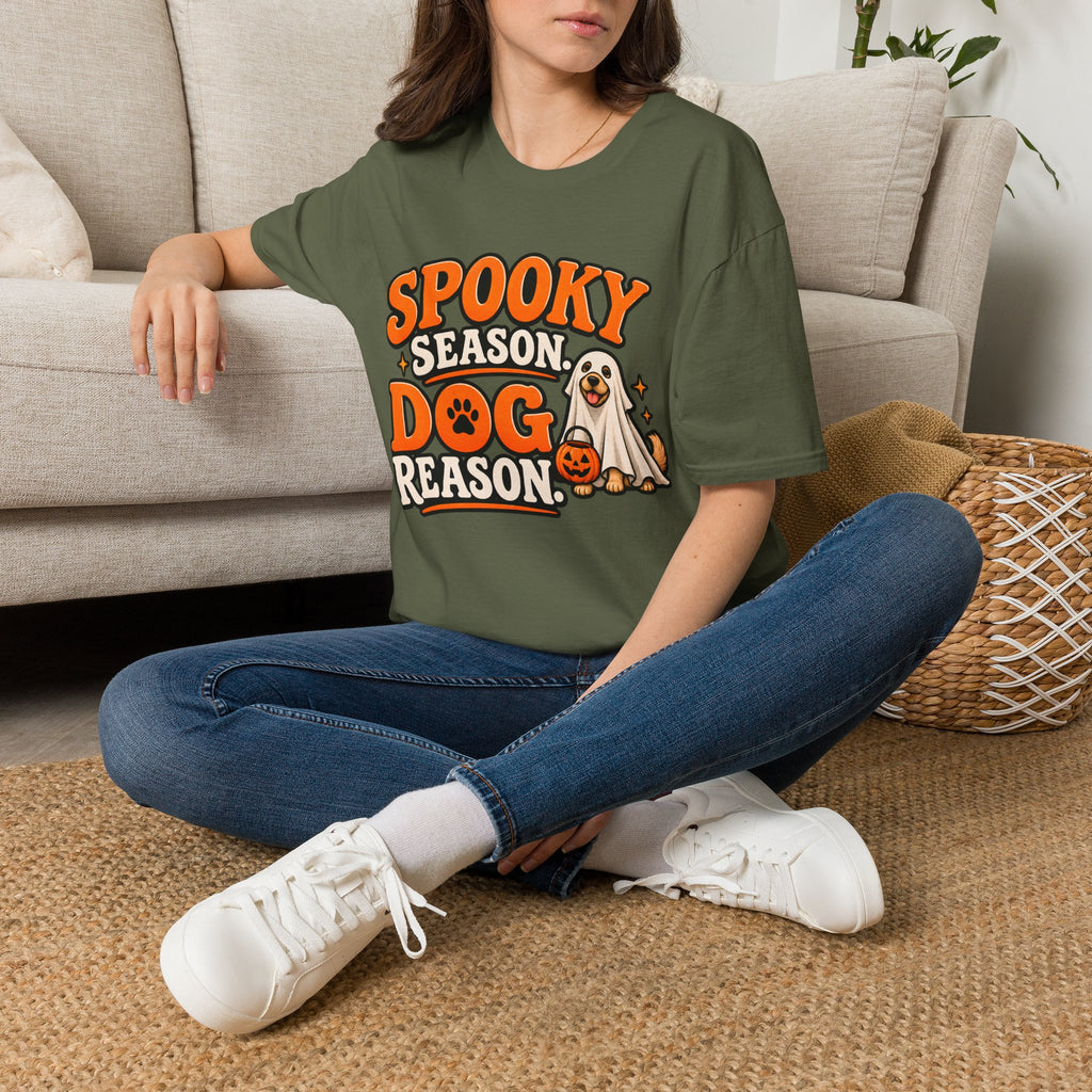 Spooky Season Dog T-Shirt | Halloween Ghost Pup Graphic Tee