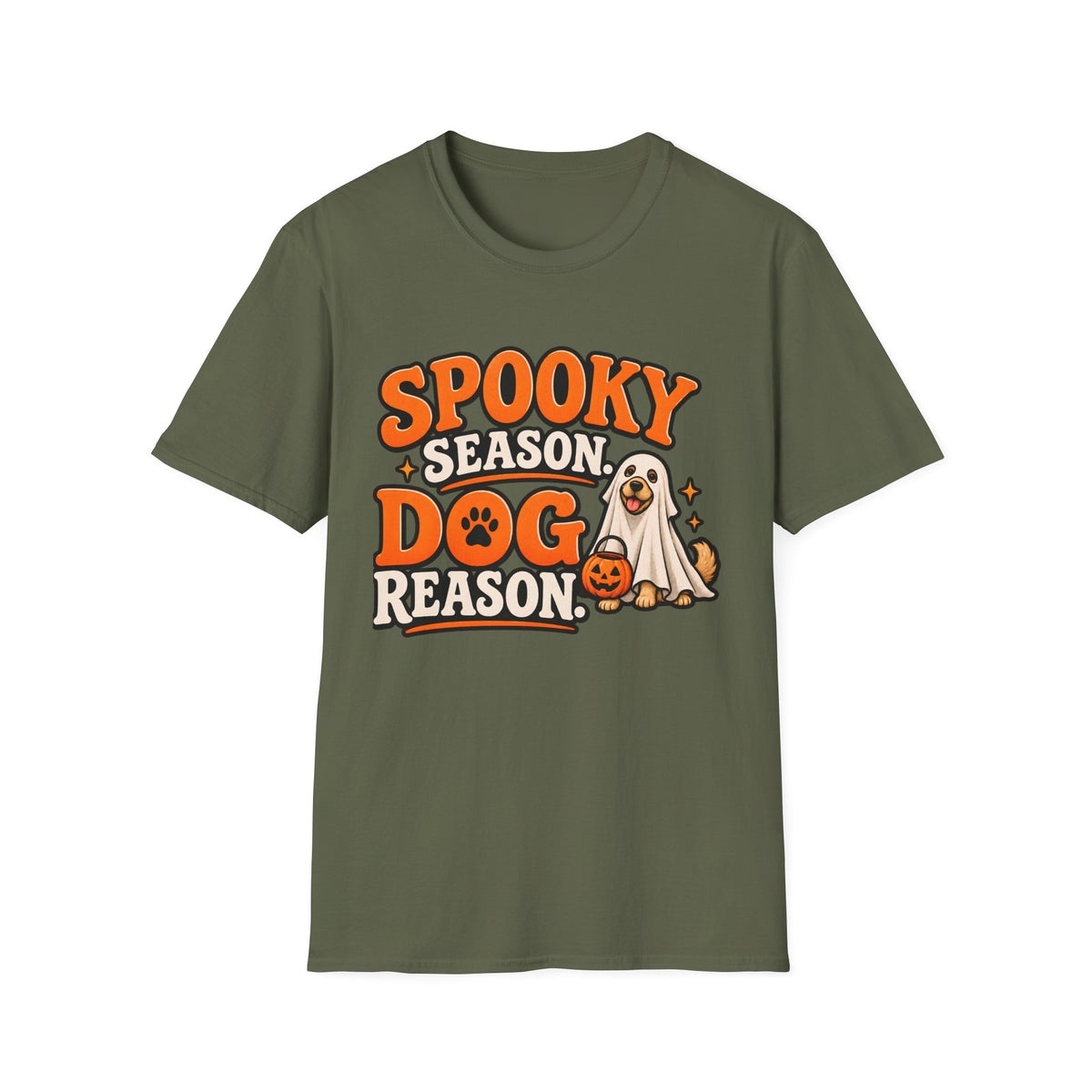 Spooky Season Dog T-Shirt | Halloween Ghost Pup Graphic Tee