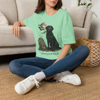 Black Labrador in Graveyard T-Shirt | Moon, Bats, Halloween Dog