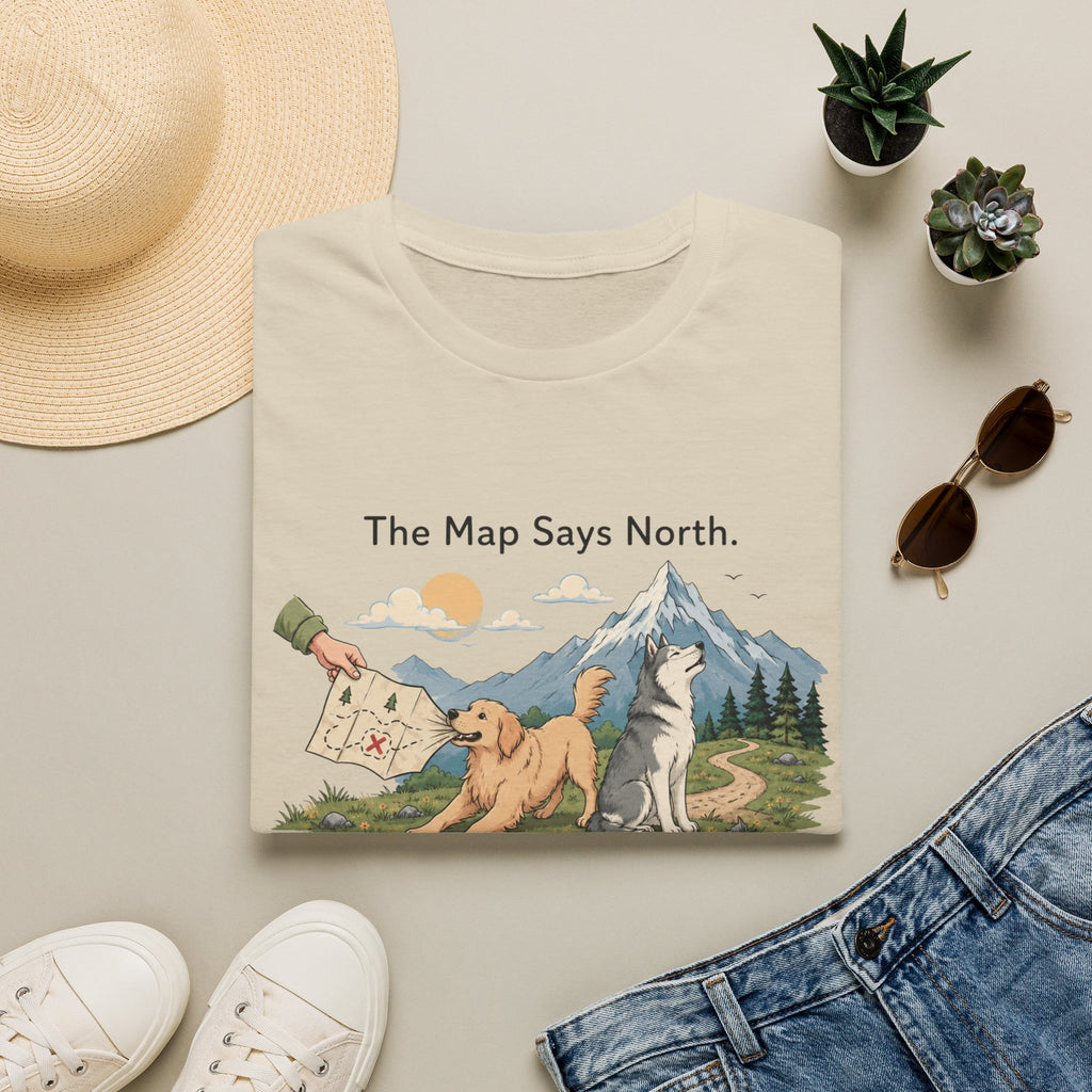 The Map Say North The Howl Say Adventure T-Shirt