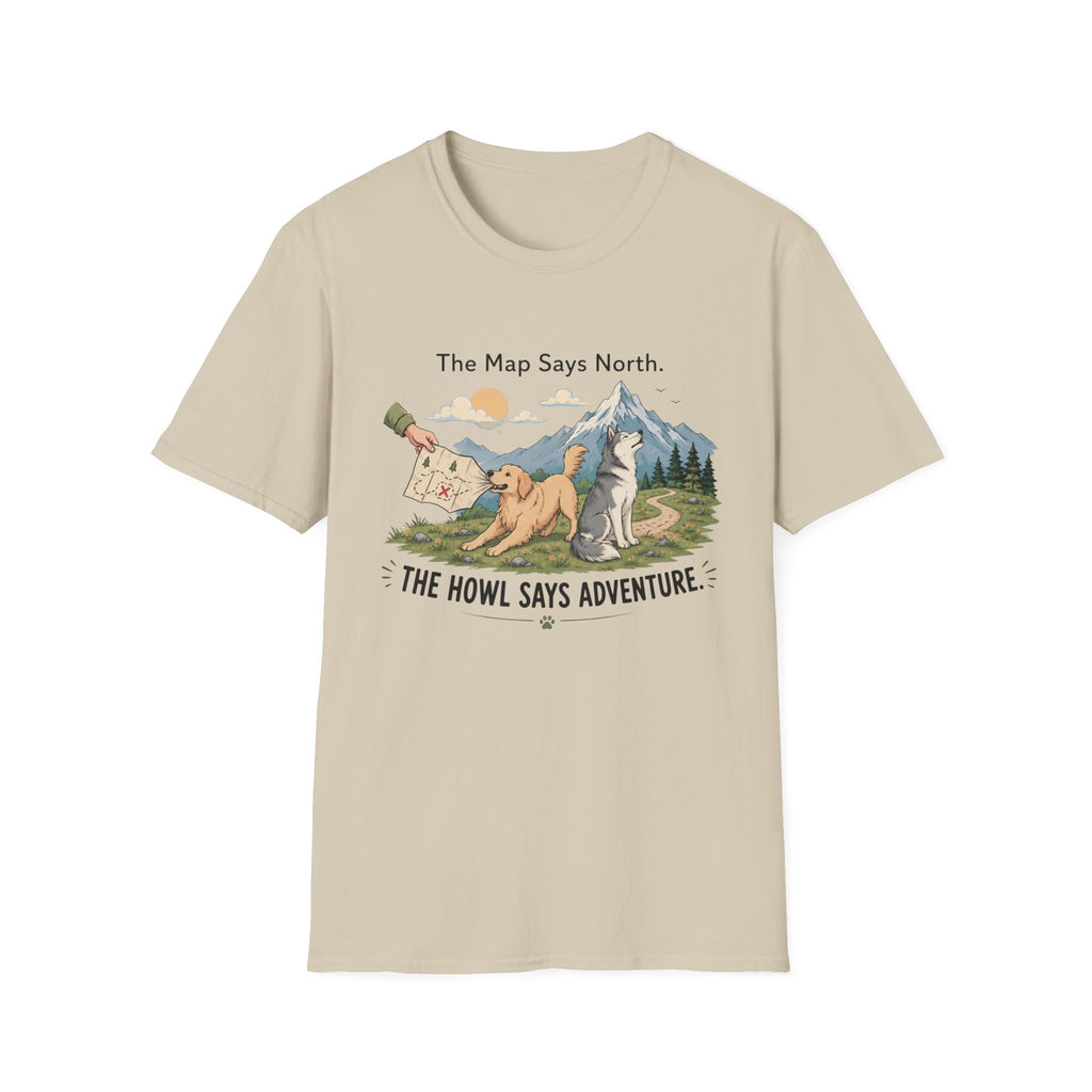 The Map Say North The Howl Say Adventure T-Shirt
