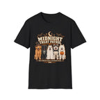 Midnight Treat Patrol T-Shirt | Halloween Dog Squad, Moon & Bats