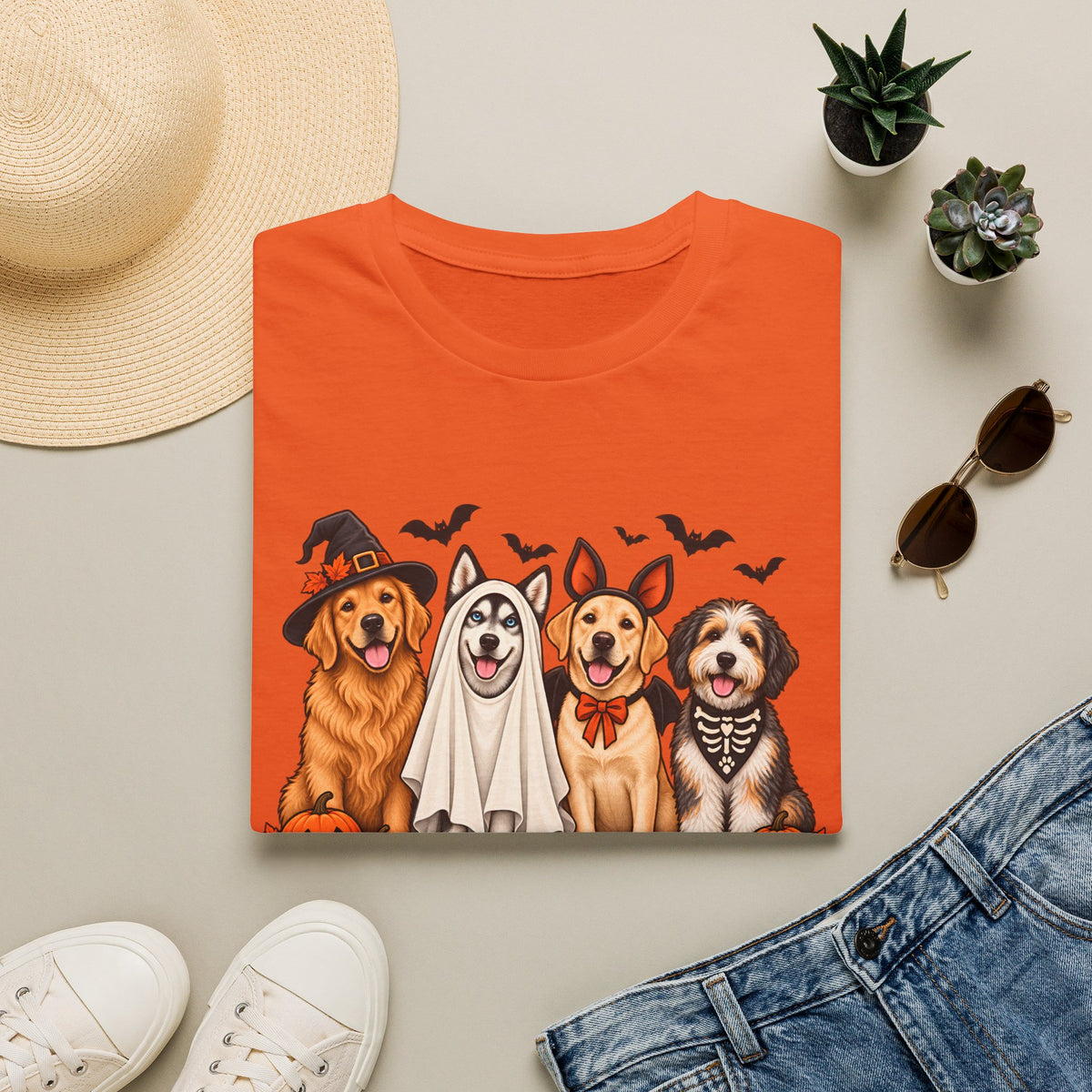 Halloween Dog Pack T-Shirt | The Whole Howl-oween Crew