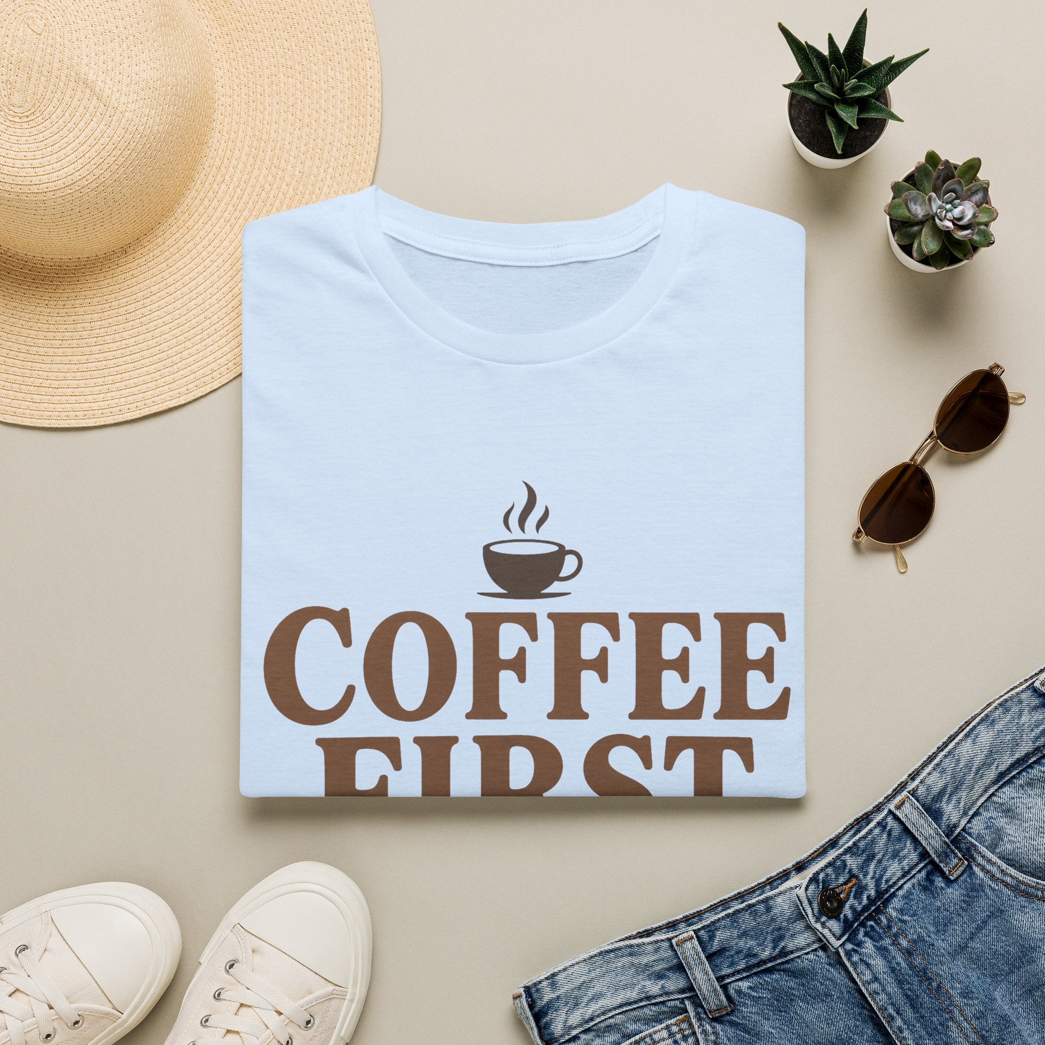 Coffee First Dog Walk Maybe T-Shirt