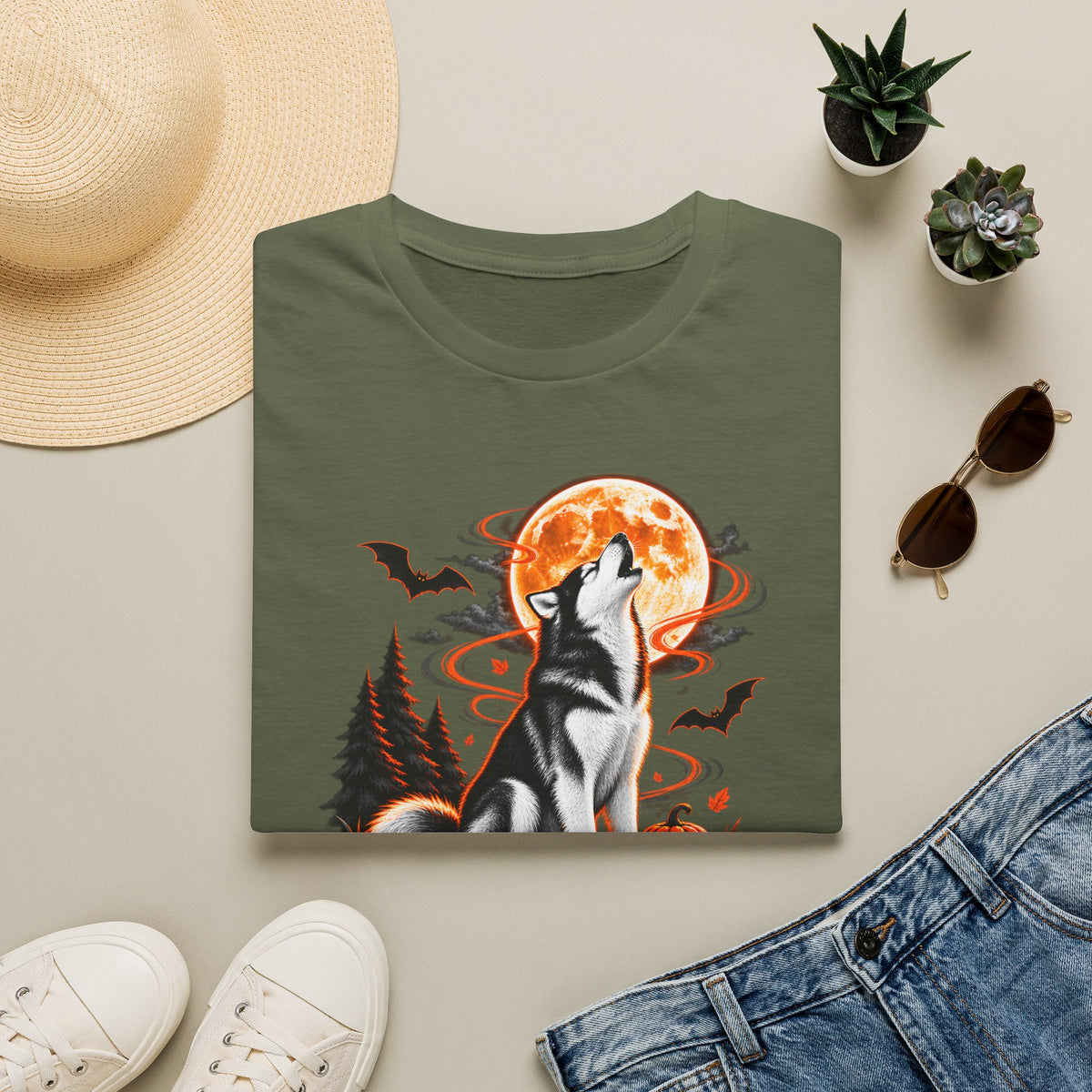 Moonlight Complaint Department T-Shirt | Howl at Night Halloween Wolf Tee