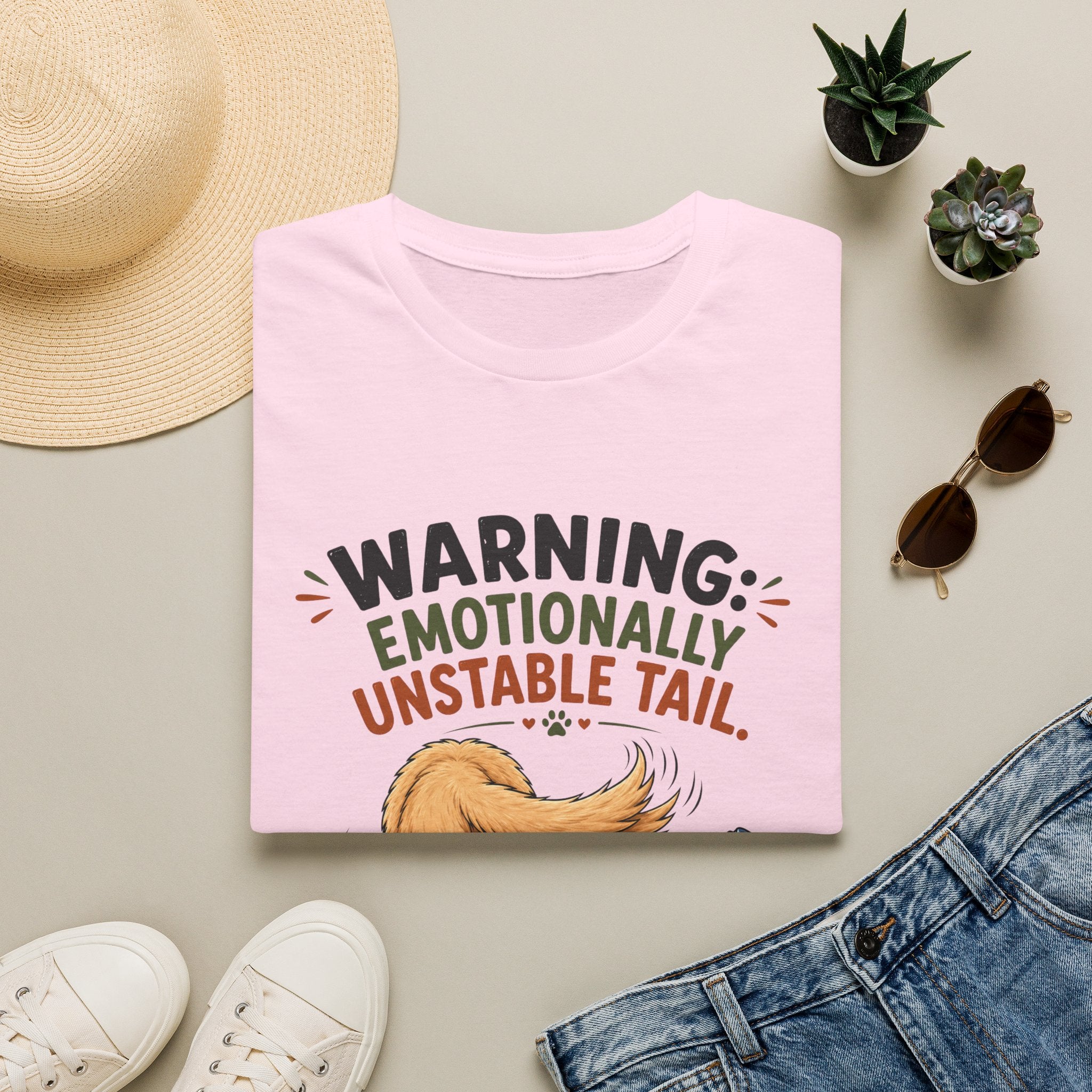 Warning Emotionally Unstable Tail T-Shirt