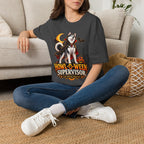 Husky Vampire Halloween Howl-O-Ween Supervisor T-Shirt | Spooky Dog Tee
