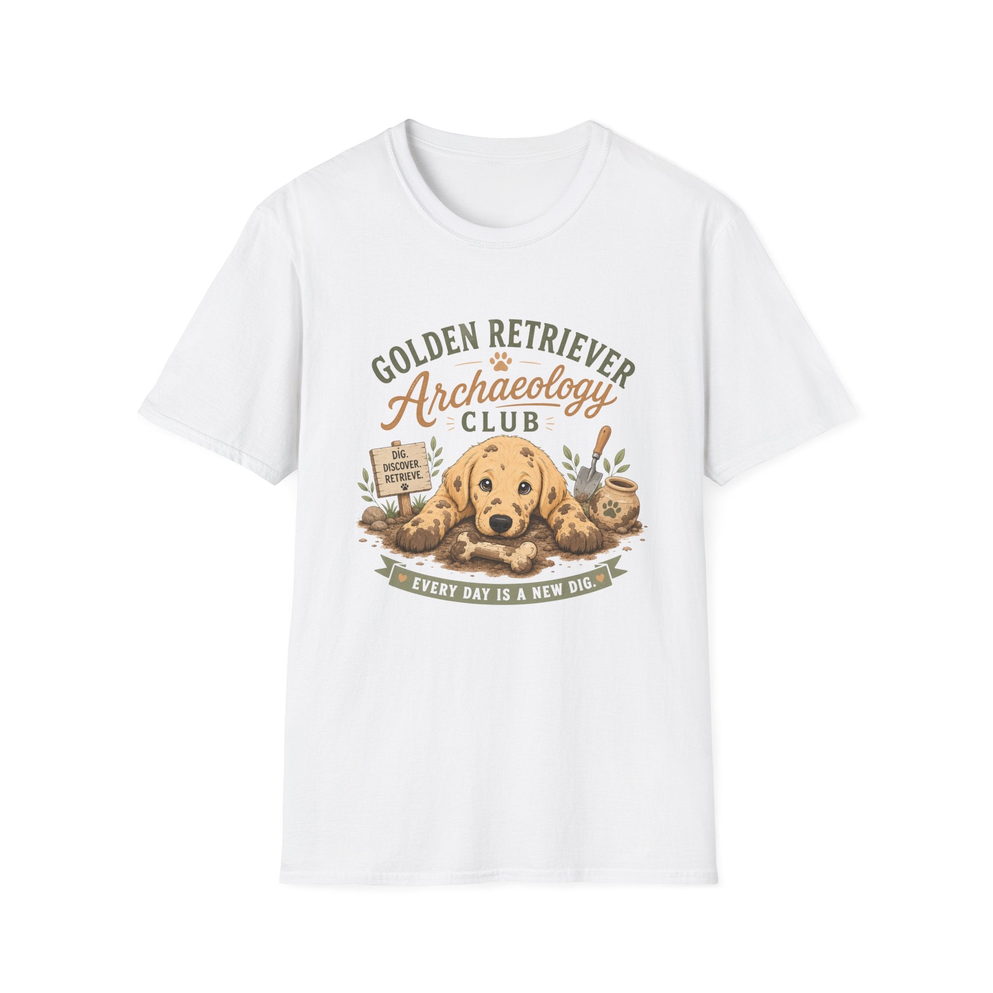 Golden Retriever Archaeology Club T-Shirt