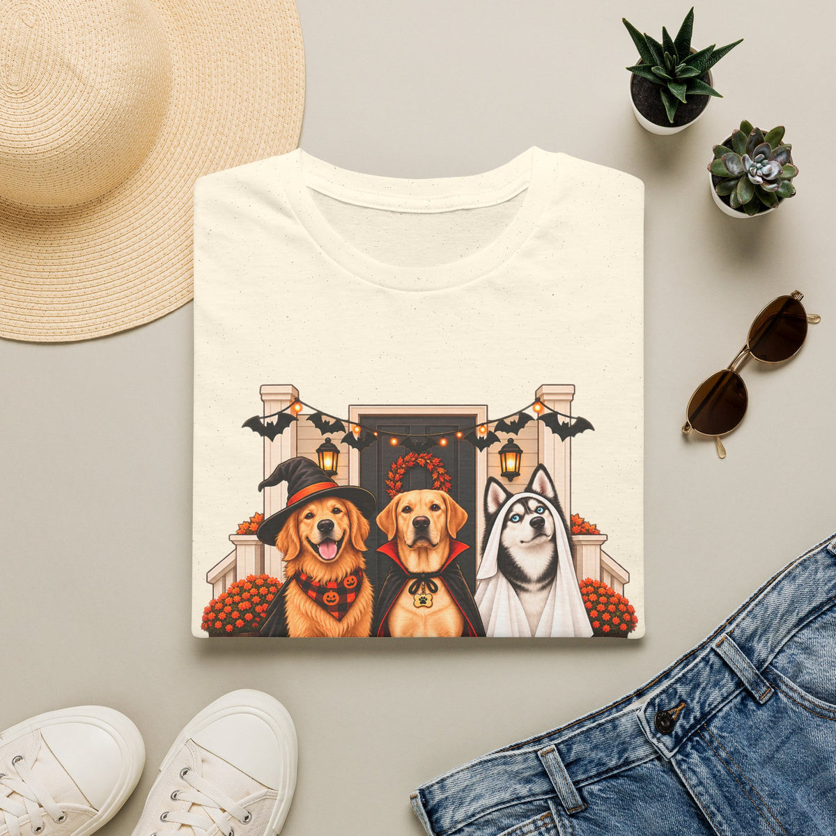 No Howling at the Mailbox Halloween Dogs T-Shirt | Trick or Treaters Only