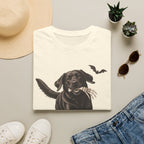 Fetch the Bones Black Labrador T-Shirt | Halloween Dog Ghost Design
