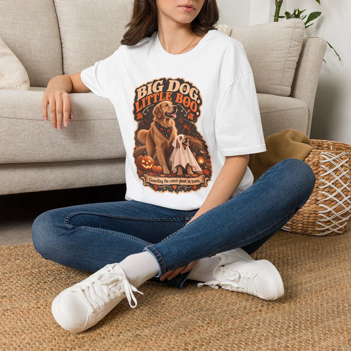 Big Dog Little Boo Golden Retriever Mom & Pup T-Shirt | Halloween Dog Design
