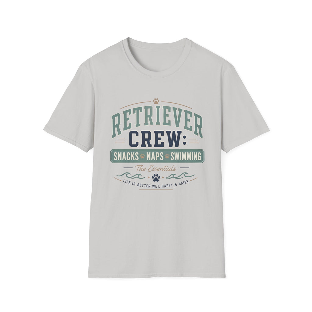 Retriever Crew Snacks Naps Swimming T-Shirt