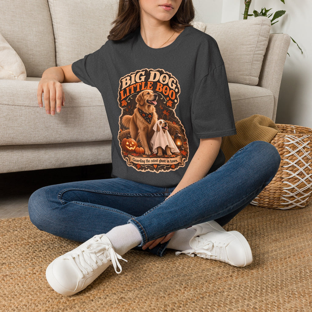 Big Dog Little Boo Golden Retriever Mom & Pup T-Shirt | Halloween Dog Design