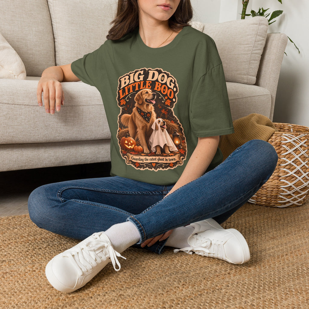 Big Dog Little Boo Golden Retriever Mom & Pup T-Shirt | Halloween Dog Design