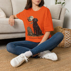 Black Labrador in Graveyard T-Shirt | Moon, Bats, Halloween Dog