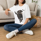 Fetch the Bones Black Labrador T-Shirt | Halloween Dog Ghost Design