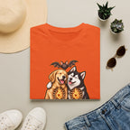 Big Dogs Bigger Hearts T-Shirt | Golden Retriever & Husky Skeleton Chest Illustration
