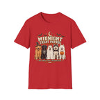 Midnight Treat Patrol T-Shirt | Halloween Dog Squad, Moon & Bats