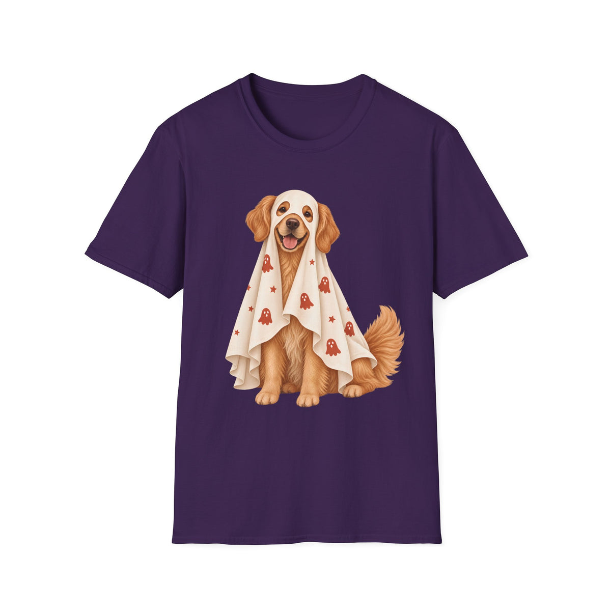 Super Cute Golden Ghost T-Shirt | Halloween Dog Ghost Design