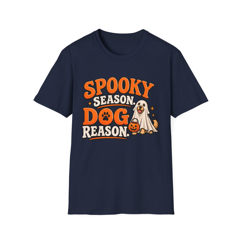 Spooky Season Dog T-Shirt | Halloween Ghost Pup Graphic Tee