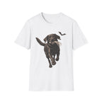 Fetch the Bones Black Labrador T-Shirt | Halloween Dog Ghost Design