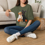 Boo-tiful Golden & Labrador Friendship T-Shirt | Halloween Dog Ghost Design