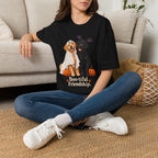 Boo-tiful Golden & Labrador Friendship T-Shirt | Halloween Dog Ghost Design