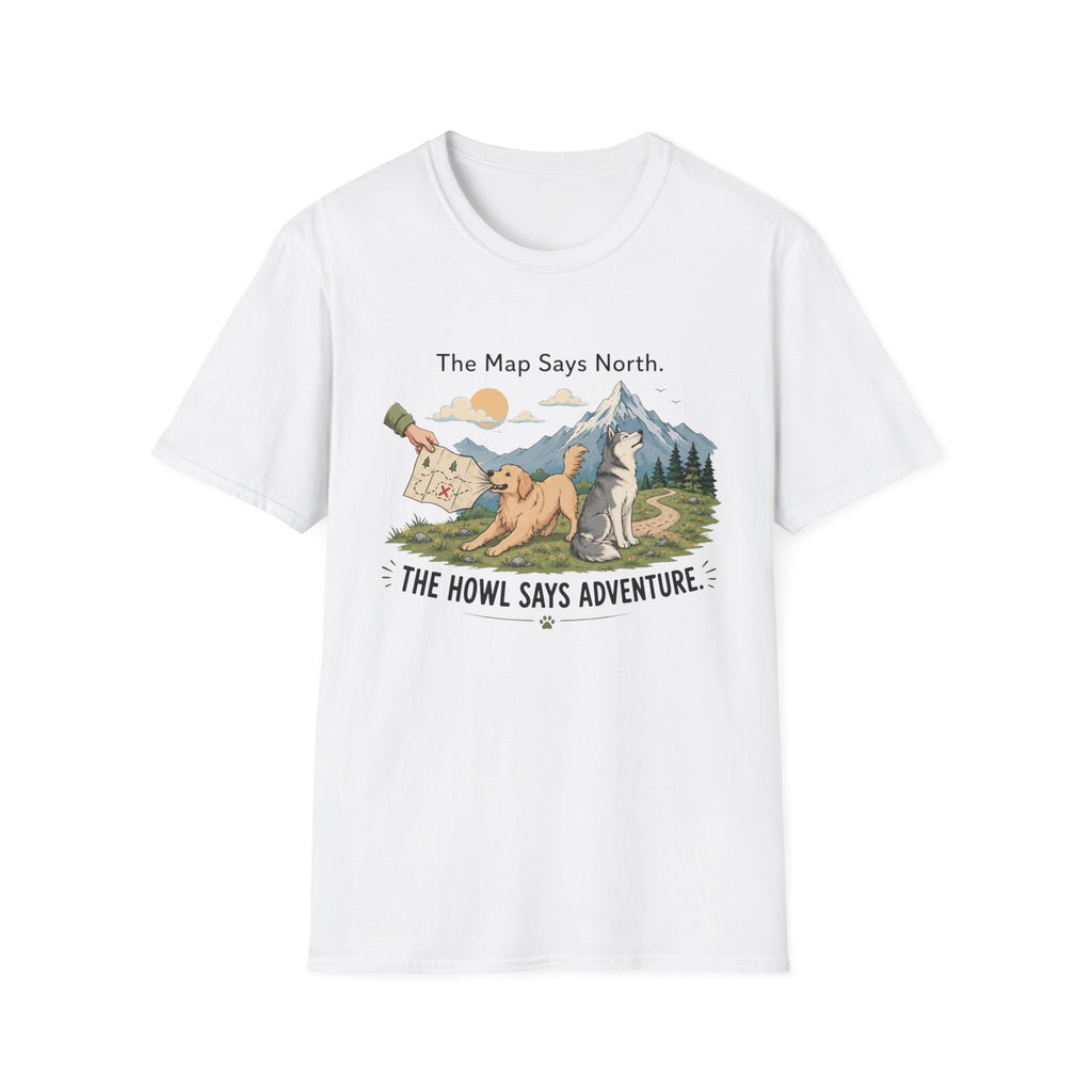 The Map Say North The Howl Say Adventure T-Shirt